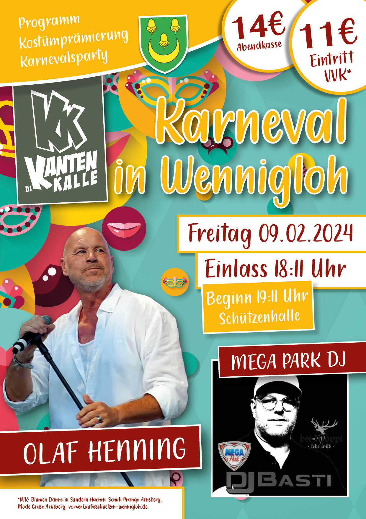 Plakat Hallenkarneval Wennigloh 2024